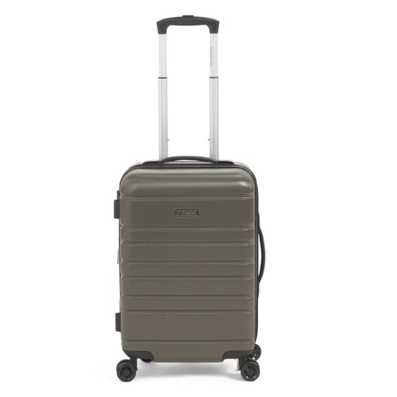 LONDON FOG Olive 20in Endeavor Hardside Expandable Carry-on Spinner - Picture 1 of 2